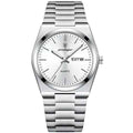POEDAGAR White Dial Silver Bracelet